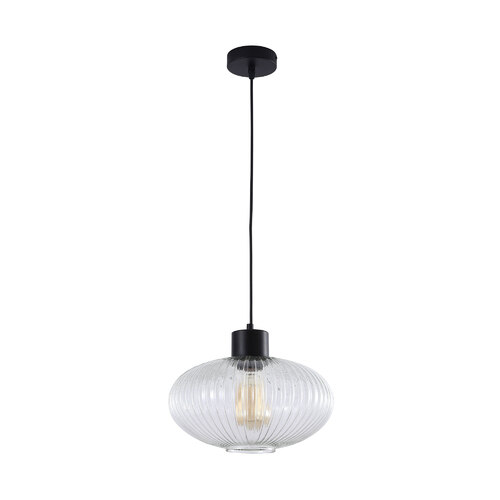 MILLER.300 SINGLE PENDANT CLEAR/BLACK