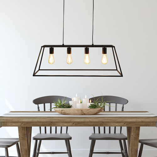 WAINSCOTT.4 4 LIGHT PENDANT BLACK