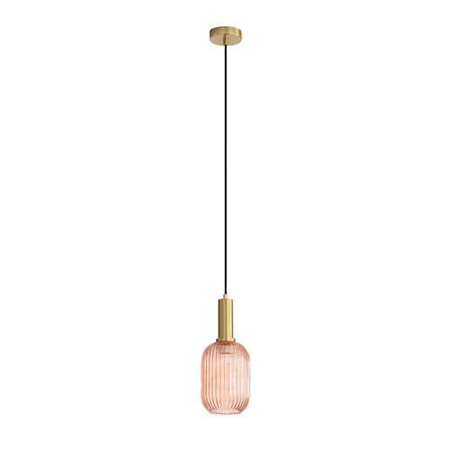 LUXE.130 SINGLE PENDANT RUST/SATIN BRASS