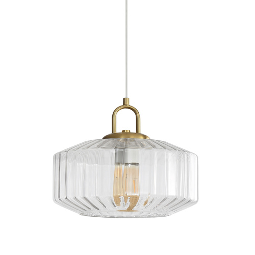 CLARISE PENDANT SATIN BRASS / CLEAR