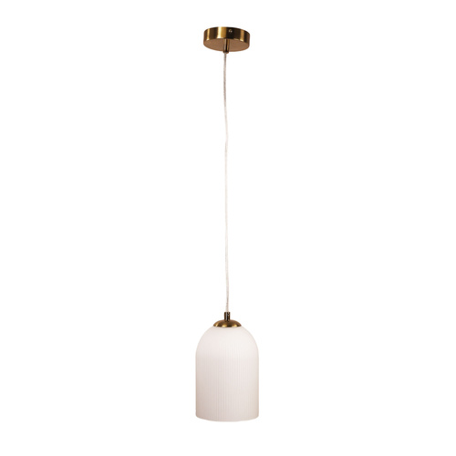 ARLEY SINGLE PENDANT SATIN BRASS/OPAL MATT