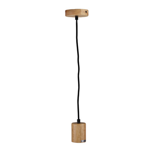 PLUG SINGLE TIMBER PENDANT