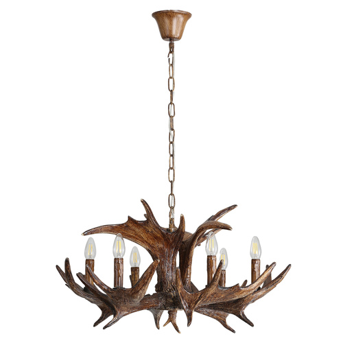 RAMURE 6 LIGHT DEER ANTLER PENDANT