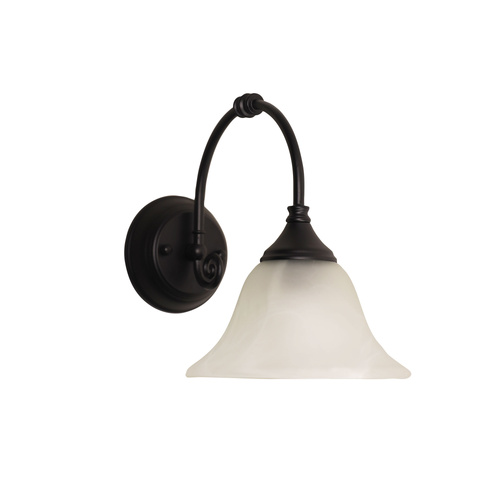 WOODGATE WALL LIGHT BK / ALABASTER