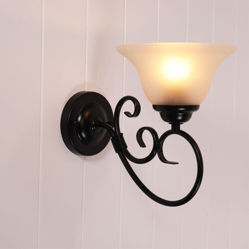 GASTON II 1LT WALL LIGHT BLACK