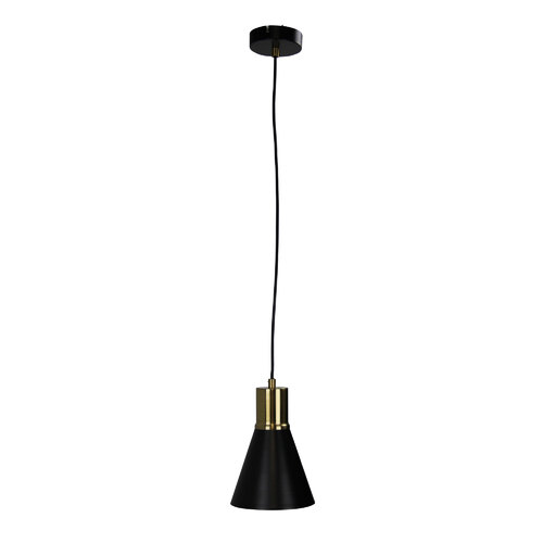 COMO SINGLE ANTIQUE BRASS & BLACK PENDANT