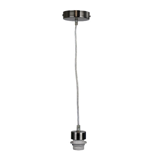PARTI CORD SUSPENSION BR.CHROME w/CLEAR E27