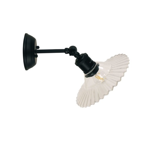 CROYDON WALL LIGHT BLACK / CLEAR