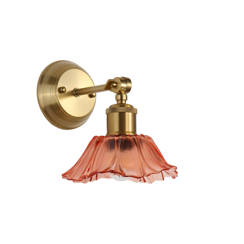 FLEUR WALL LIGHT SAT BRASS / PINK