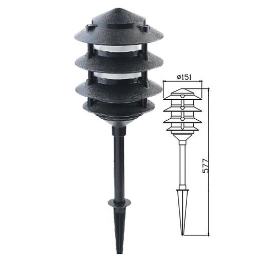 PAVILLION.3 12V GARDEN SPIKE BLACK