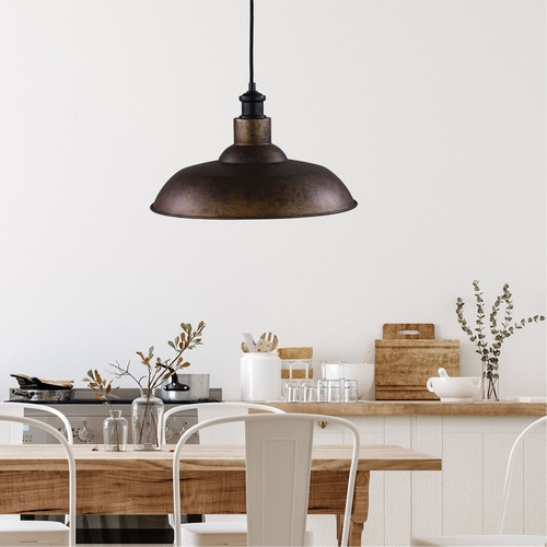 SLATER PENDANT RUSTY & BLACK ALBANY