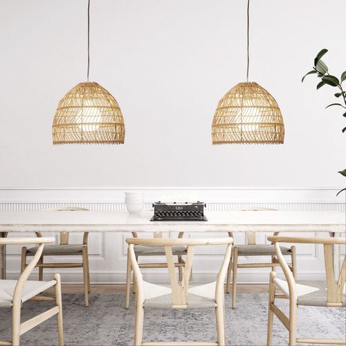 Pendant METTE.35 RATTAN w/ PARTI SUSPENSION
