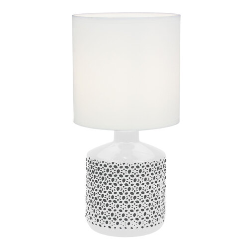 CELIA TABLE LAMP WHITE w/ WHITE SHADE
