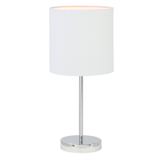 ZOLA TABLE LAMP CHROME / WHITE SHADE
