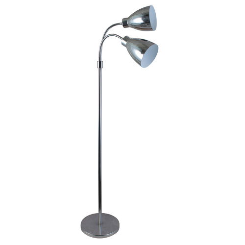 RETRO TWIN FLOOR LAMP CHROME