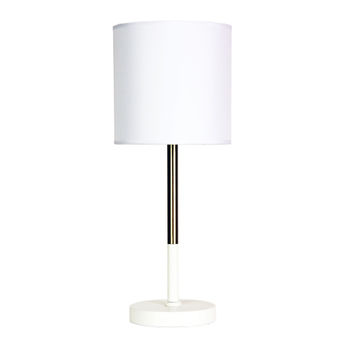 CORDA TABLE LAMP WHITE & BRASS COMPLETE