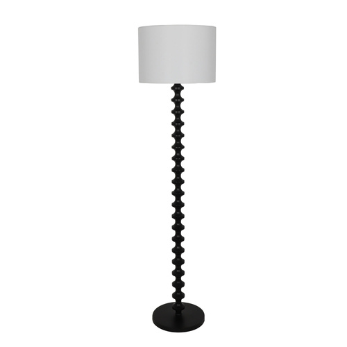 SPINDLE FLOOR LAMP BLACK COMPLETE