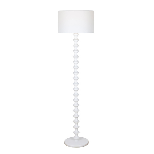 SPINDLE FLOOR LAMP WHITE COMPLETE