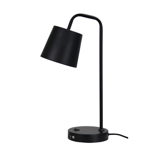 HENK DESK LAMP WITH USB BLACK