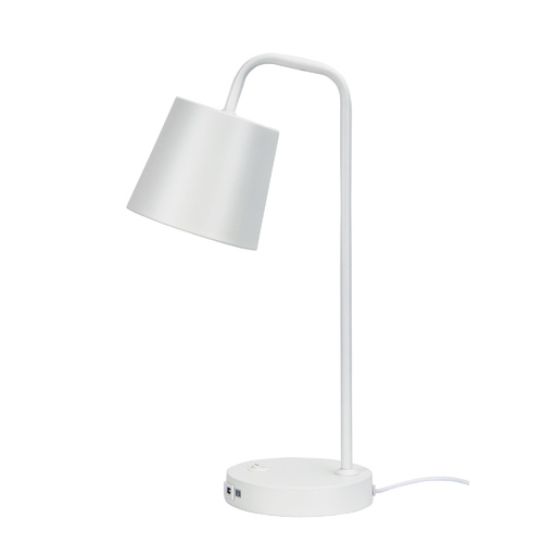 HENK DESK LAMP WITH USB WHITE