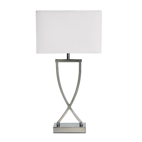 CHI TABLE LAMP CHROME COMPLETE w/SHADE