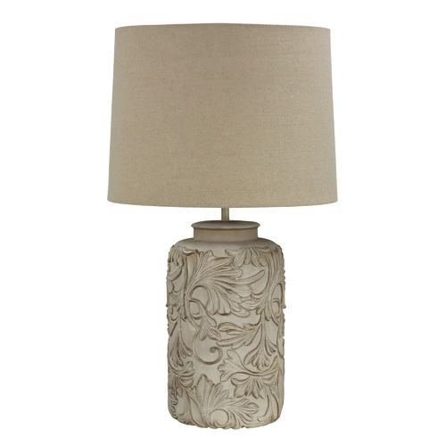 ANDORRA WHITE WASHED TABLE LAMP