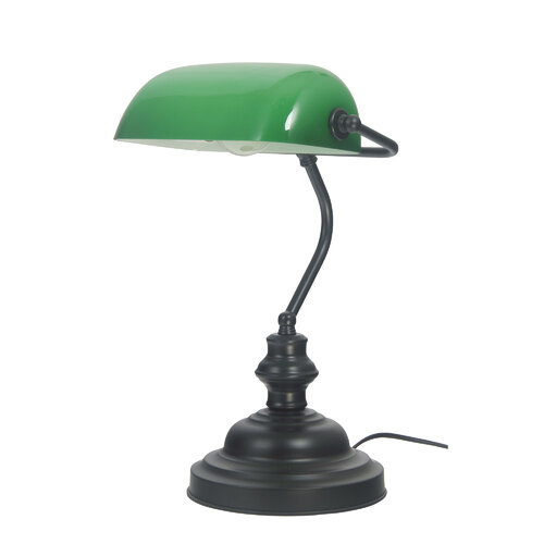 BANKERS LAMP BLACK / GREEN (switched)