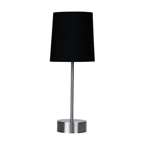 LANCET TOUCH LAMP w/ BLACK SHADE ON-OFF