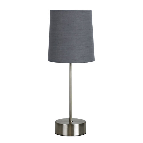 LANCET TOUCH LAMP w/ GREY SHADE ON-OFF