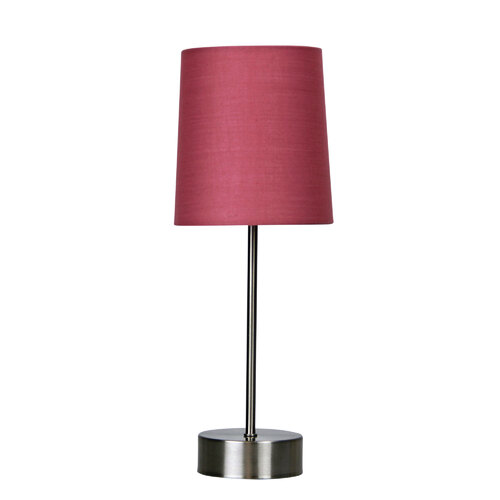 LANCET TOUCH LAMP w/ BLUSH SHADE ON-OFF