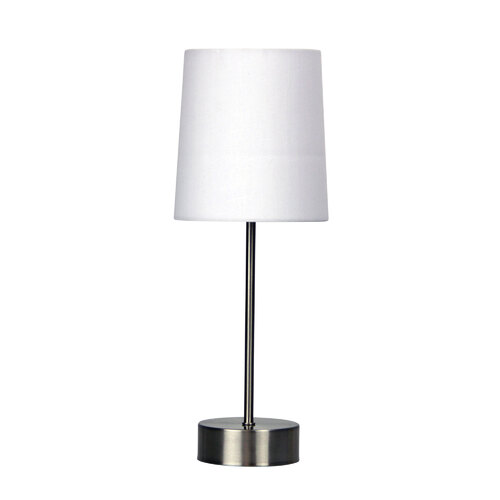 LANCET TOUCH LAMP w/ WHITE SHADE ON-OFF