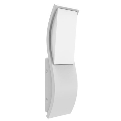 WALL S/M 7W Wavy Rect White 3K IP65 509 Lm