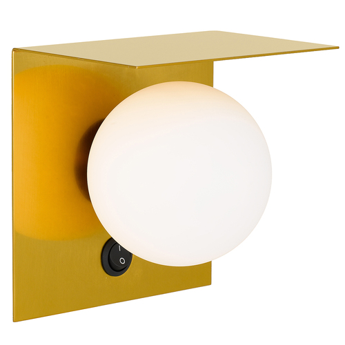 OLIO 1 LIGHT WALL BRACKET 6wG9max L:100 H:130 P:125 ANTI.GOLD /OPAL MATT