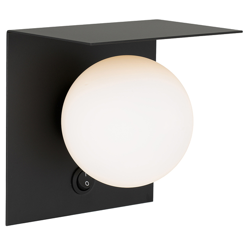 OLIO 1 LIGHT WALL BRACKET 6wG9max L:100 H:130 P:125 BLACK /OPAL MATT