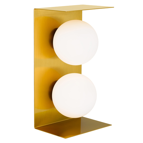 OLIO 2 LIGHT WALL BRACKET 2x6wG9max L:100 H:270 P:125 ANTI.GOLD / OPAL MATT
