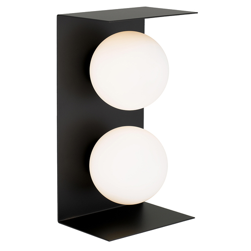 OLIO 2 LIGHT WALL BRACKET 2x6wG9max L:100 H:270 P:125 BLACK /OPAL MATT