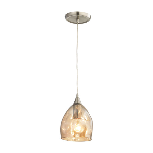 PENDANT ES Champagne Dimpled Glass ELLIPSE OD146mm