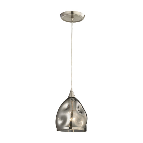 PENDANT ES Blk Chrome Dimpled Glass ELLIPSE OD146mm