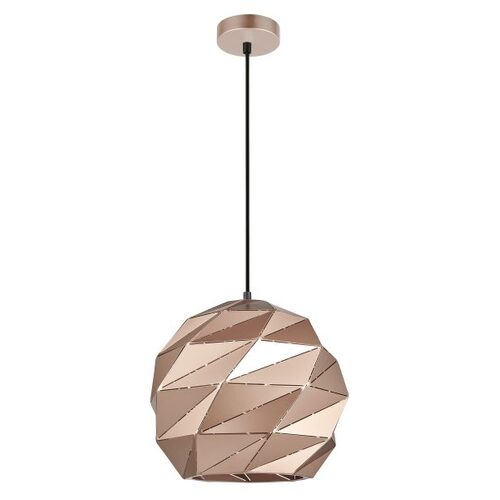 PENDANT ES 60W Rose Gold Dome Lrg Iron OD320mm x H3215mm