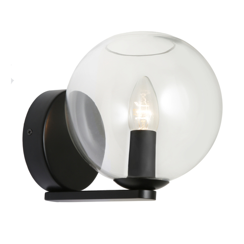 ORPHEUS 1LT WALL LIGHT BLACK
