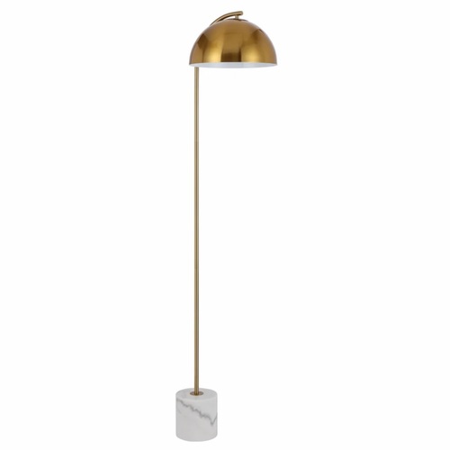 ORTEZ FLOOR LAMP 25wE27max L:400 W:150 H:1500 cable2.0 foot swt WHITE MARBLE/ANT GOLD