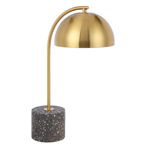 ORTEZ TABLE LAMP 6wGU10max L:310 W:200 H:470 2.0line swt BLACK TERRAZO / ANT GOLD