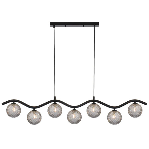 ORTON 7LT PENDANT 7x6wG9max KIT L1150 W120 H200 CAB2m BLACK / SMOKE TEAR PATTERN