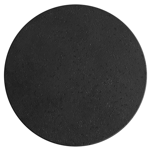 Orville Black Natural Travertine Round 200mm LED Wall Light 6W Tri Colour Non Dimmable Brass - IP20