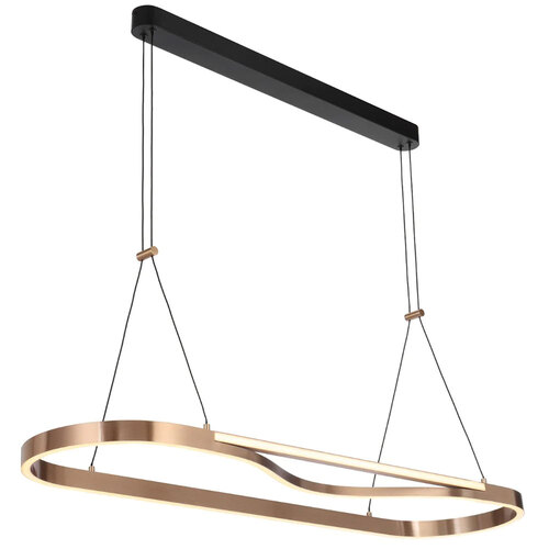 OSTROM RECTANGLE PENDANT 45wLED 3000K DIM L:1100 W:300 H:30 CAB 2m COFFEE GOLD