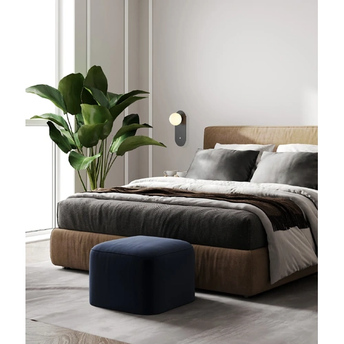 Wall Int S/M G9 Round Opal Diffuser w/ Oblong Blk Base w/Switch