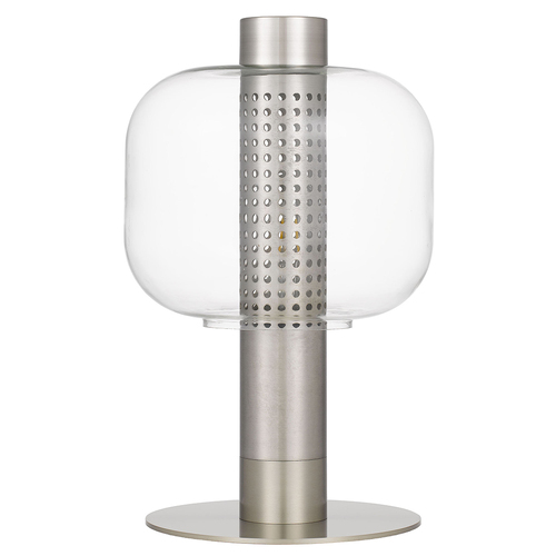 PAROLA TABLE LAMP 25wE27max D:250 H:400 Inline Switch NICKEL / CLEAR
