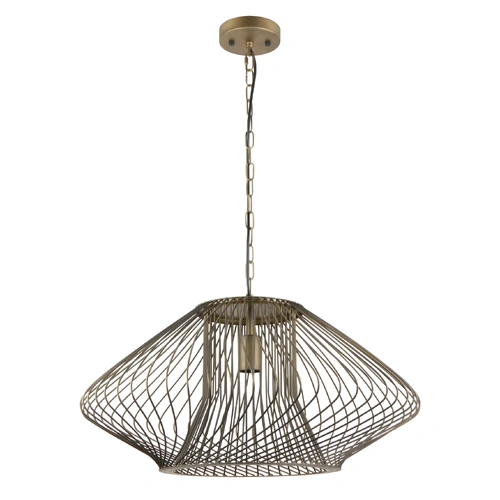 PENDANT ES 60W Oval Cage Imitation Ant Brass Large Iron OD600mm
