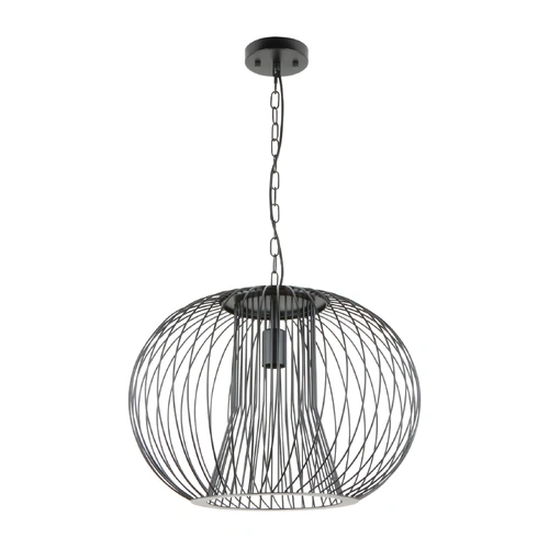 PENDANT ES 60W RND Cage Matt Blk Iron OD500mm