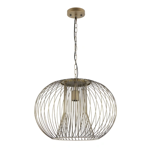 PENDANT ES 60W RND Cage Imitation Ant Brass Iron OD500mm